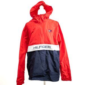 Tommy Hilfiger Men's Lightweight Hooded Nylon Winbreaker -Size L